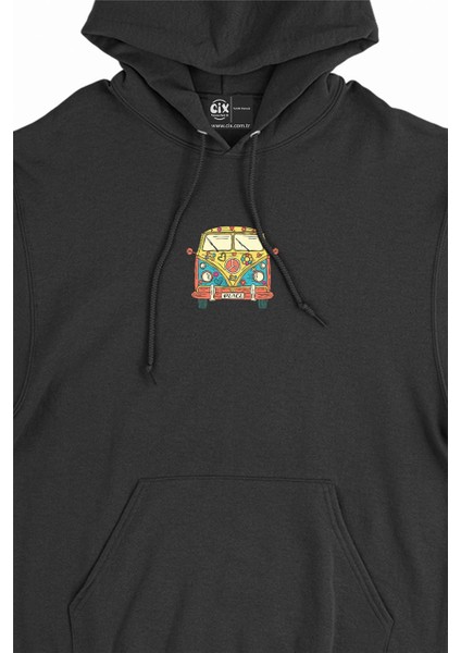 Renkli Karavan Tarz Minimal Kapşonlu Sweatshirt Hoodie fiyatları