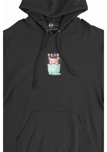 Ayıcık Bear Minimal Kapşonlu Sweatshirt Hoodie