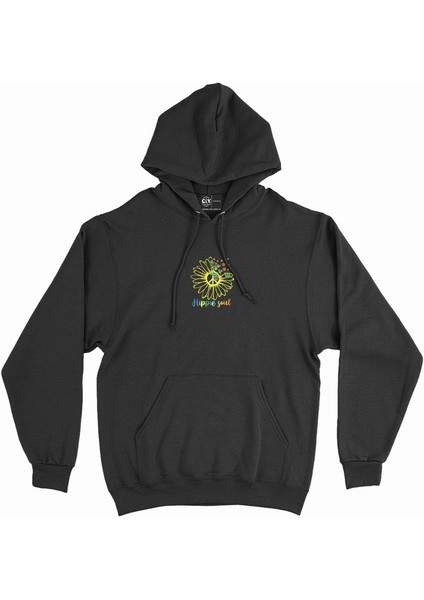 Hippi Papatya Minimal Kapşonlu Sweatshirt Hoodie