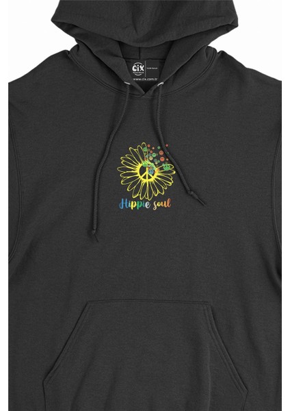 Hippi Papatya Minimal Kapşonlu Sweatshirt Hoodie