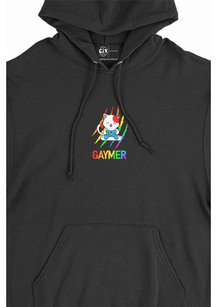 Gaymer Kedi Oyuncu Gamer Minimal Kapşonlu Sweatshirt Hoodie fiyatları