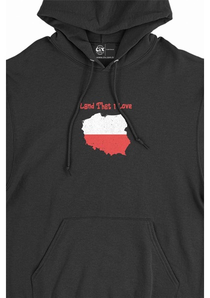 Land That I Love Polonya Minimal Kapşonlu Sweatshirt Hoodie