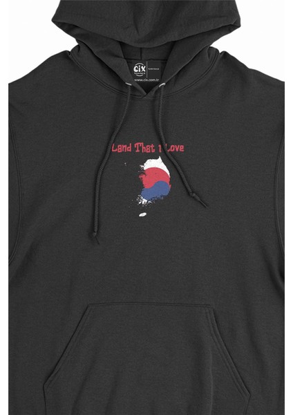 Land That I Love Güney Kore Minimal Kapşonlu Sweatshirt Hoodie fiyatları