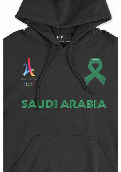 Paris 2024 Yaz Olimpiyatları Suudi Kapşonlu Sweatshirt Hoodie