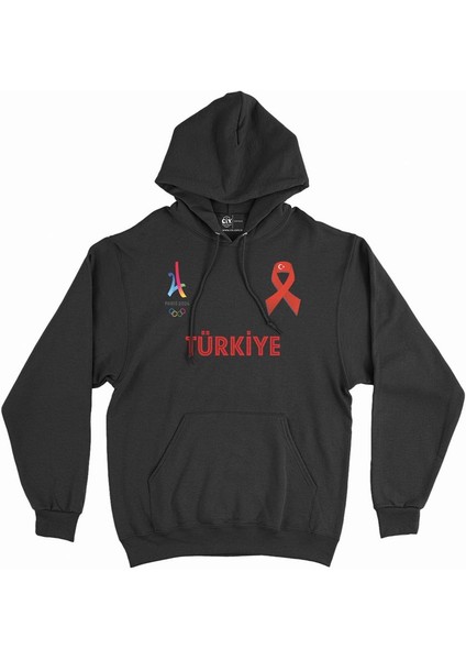 Paris 2024 Yaz Olimpiyatları Türkiye Kapşonlu Sweatshirt Hoodie