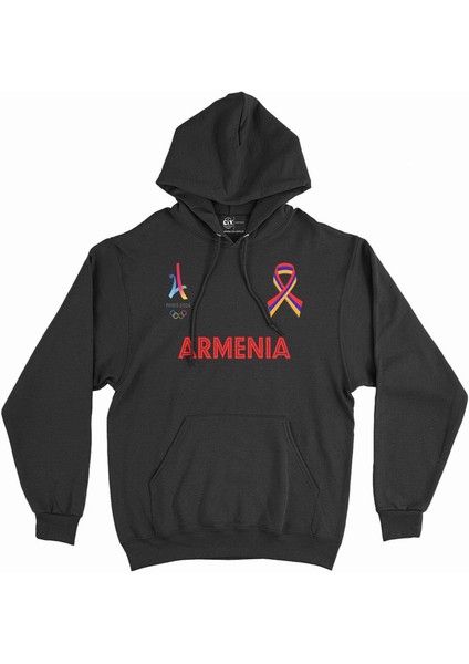 Paris 2024 Yaz Olimpiyatları Ermenistan Kapşonlu Sweatshirt Hoodie
