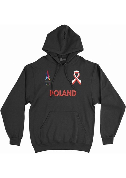 Paris 2024 Yaz Olimpiyatları Polonya Kapşonlu Sweatshirt Hoodie