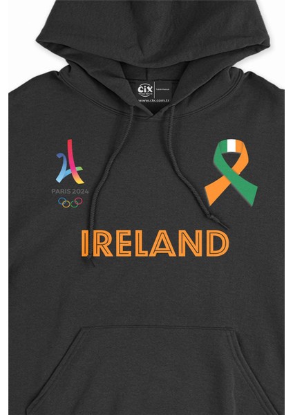 Paris 2024 Yaz Olimpiyatları Irlanda Kapşonlu Sweatshirt Hoodie