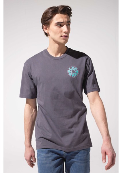 Loose Fit Rahat Kesim %100 Pamuk Bisiklet Yaka Pembe Tişört