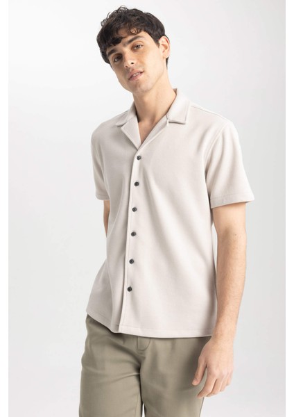 Regular Fit Jersey Kısa Kollu Gömlek Z4578AZ23SM