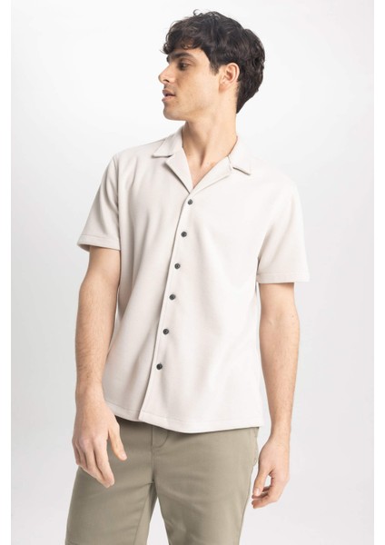Regular Fit Jersey Kısa Kollu Gömlek Z4578AZ23SM