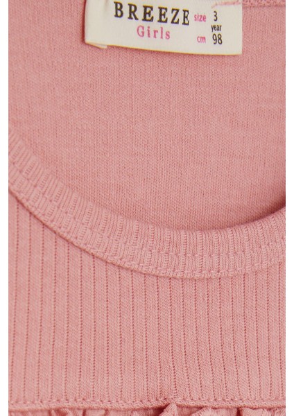 Kız Çocuk Uzun Kollu Tişört Güpürlü 1-4 Yaş, Gülkurusu modelleri