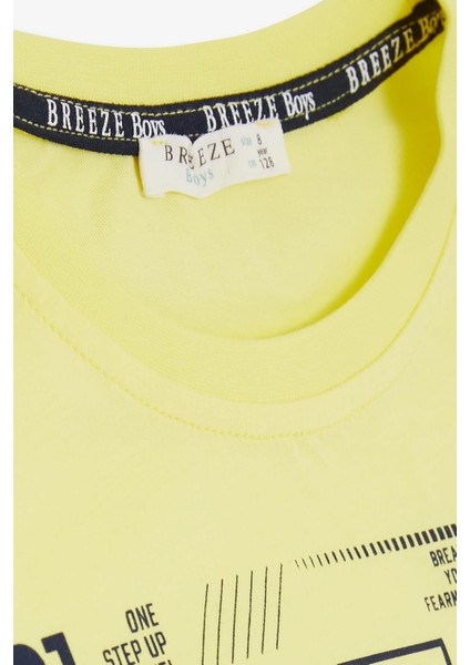 Girls & Boys Erkek Çocuk Tişört Yazı Baskılı 8-14 Yaş, Neon Sarı modelleri