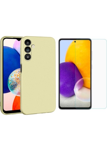 Samsung Galaxy A54 5g ile Uyumlu Kılıf Soft Yumuşak Telefon Kılıfı ve Temperli Cam Ekran Koruyucu