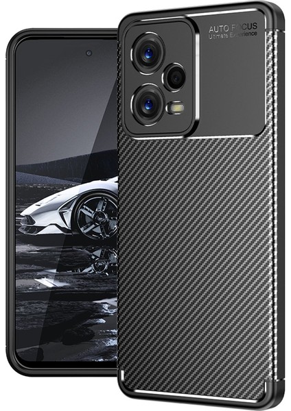 Xiaomi Redmi Note 12 Pro 4g Kılıf Karbon Dokulu Kamera Korumalı Silikon