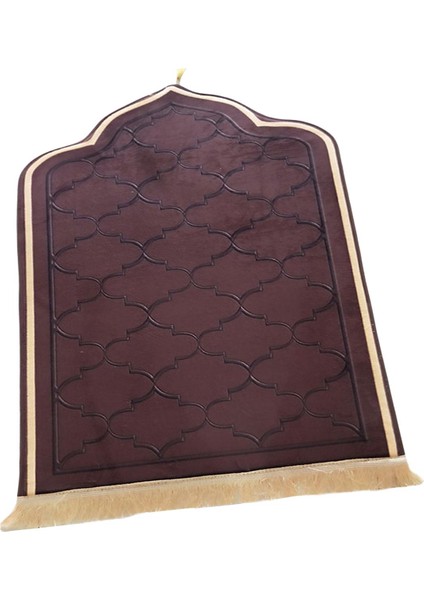 Dua Mat Zemin Halı Düzensiz Ibadet Mat Ofis Açık Oturma Odası Kahverengi Küçük (Yurt Dışından)
