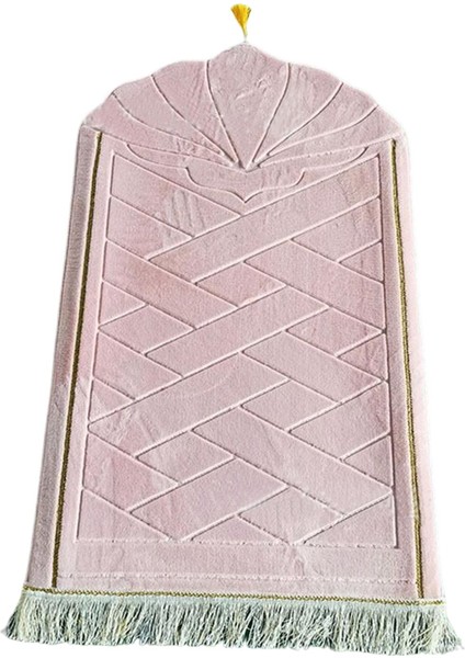 Taşınabilir Dua Halı Doğum Günü 65CMX110CM Ramazan Hediye Pembe (Yurt Dışından)