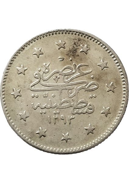 II. Abdülhamid, 2 Kuruş 1293/29 (1904) Çt/ççt Eski Madeni Gümüş Para