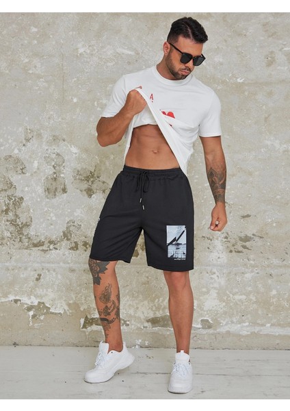 Baskılı Kısa Şort-Daxis Sportwear Company modelleri