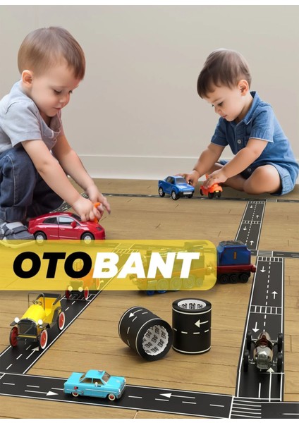 Otobant Eğitici ve Eğlenceli Yol Yapım Road Tape Şerit Oyun Bandı