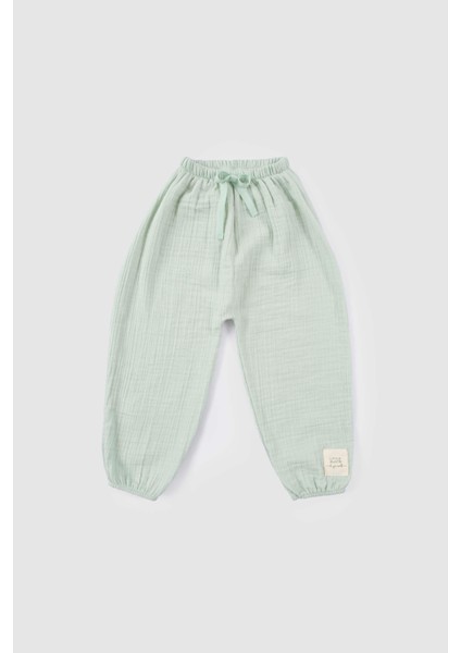 Organik Pamuk Müslin Kruvaze Bebek Takımı Yeşil modelleri