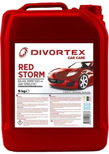 Divortex Red Storm Demir Tozu, Jant Temizleyici Iron Out 5 Kg.