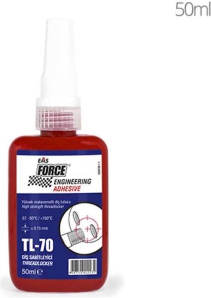 Ems Force Ems-Force Tl-70 Sökülemez Vida Sabitleyici 50 ml 7695763581349