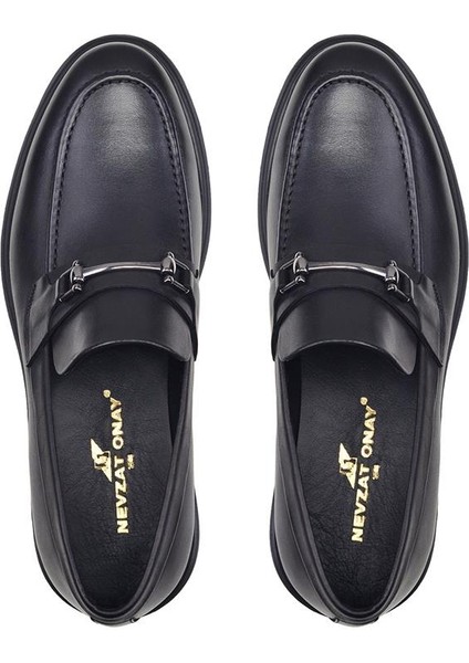 Siyah Bağcıksız Erkek Günlük Ayakkabı