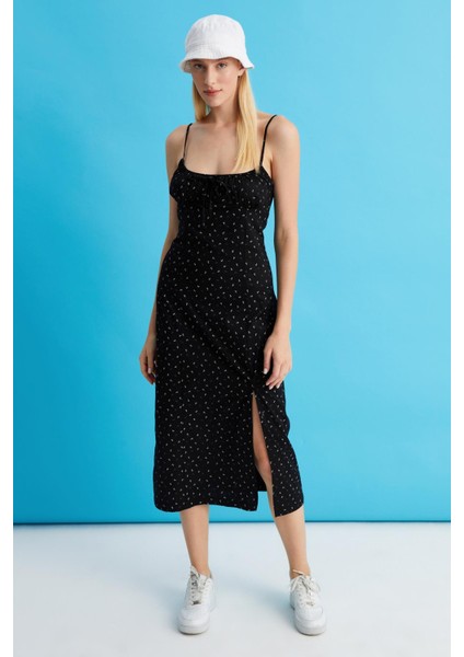 Ince Askılı Poplin Elbise (B22-23200) fırsatları