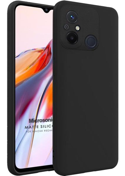 Matte Silicone Xiaomi Redmi 12C Kılıf Siyah