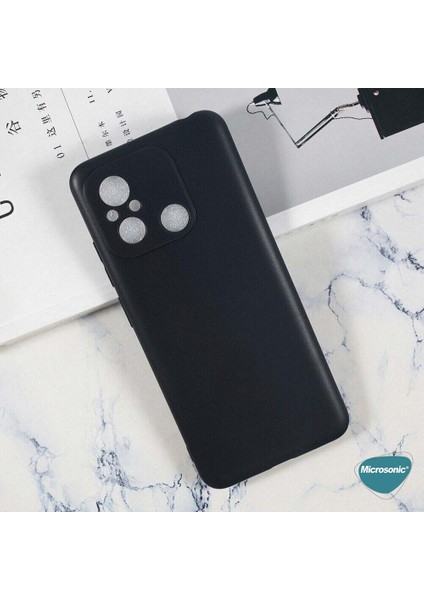 Matte Silicone Xiaomi Redmi 12C Kılıf Siyah