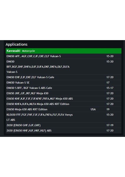 Kawasaki Versys 650 Havafilitresi Hiflo Hfa 2610 Şahin Motor Den