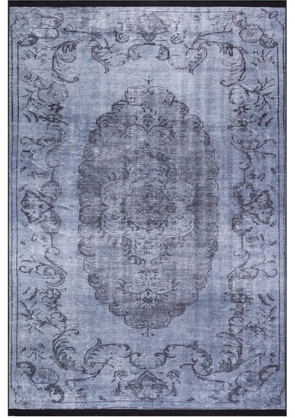 Home Vintage Desenli Yıkanabilir Pamuk Taban Halı