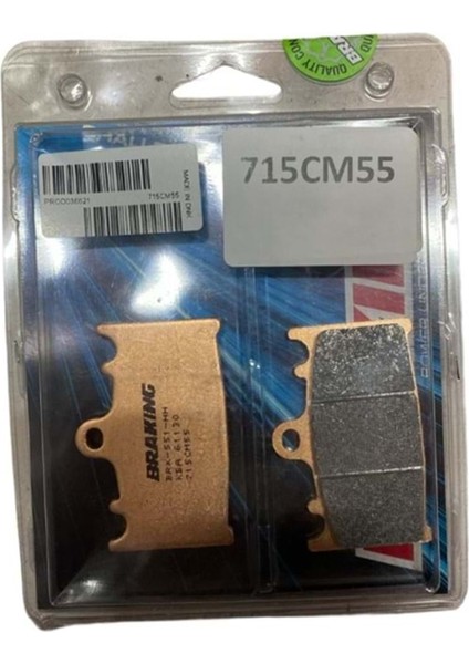 Suzukı Tl S 1000 Ön Fren Balatası Sinterli (97/01) Brakıng 715CM55