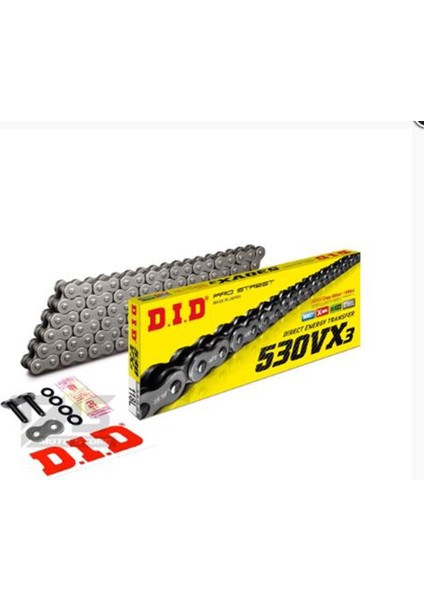 Dıd 530VX3-118 Link Çelik Zincir (X-Ring)