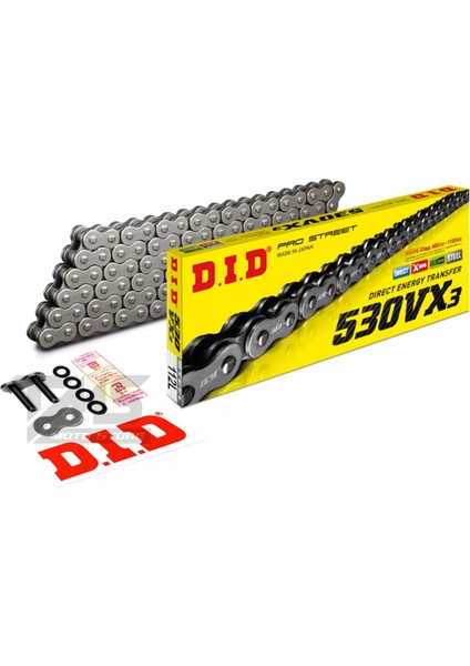 Dıd 530VX3-112 Link Çelik Zincir (X-Ring) VN800 -Cbr Rr 600