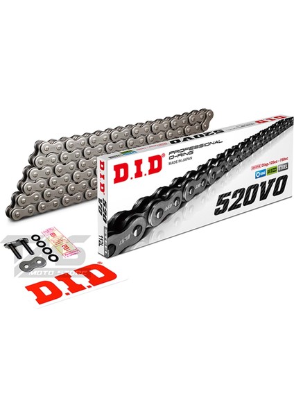 Dıd 520ORİNG-112 Link Çelik Zincir (O-Ring YZFR25-MT03 Ktmrc -Bmw F659GS