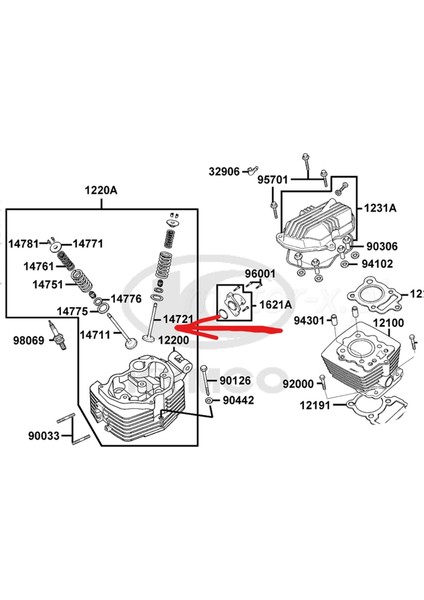 Ck 125 Pulsar Egzos Sübabı 14721-3C83-001