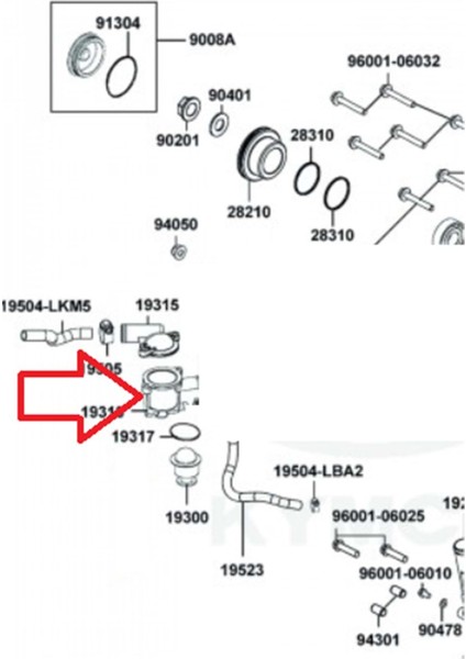 Xciting 500 Termostat Yuvası 19310-LBA2-E00