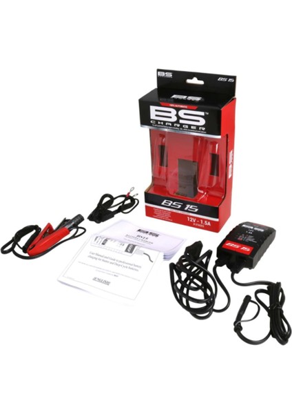 15-SMART Charger 12V 1.5A Marka 15 Motosiklet Akü Şarj & Bakım Cihazı, 12V/6V-1,5A