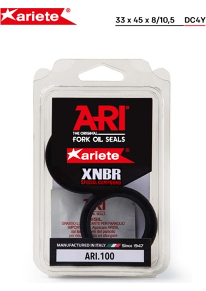 Arıete ARI.100 Ön Amortisör Yağ Keçesi 33 x 45 x 8/10,5 DC4Y