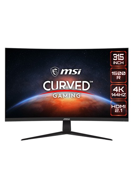 31.5" G321CU 3840x2160 (UHD) CURVE 1500R VA 144HZ 1MS FREESYNC PREMIUM  GAMING MONITOR