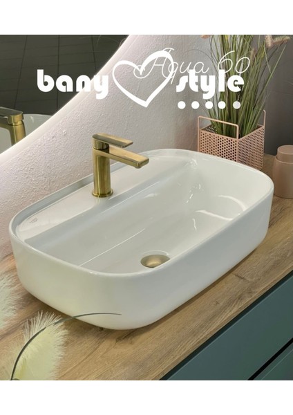 Seramik Cerastyle Aqua 60 Cm Tezgah Üstü Çanak Lavabo