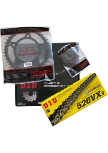 Honda Nc x 750 (2014-2020) Zincir Dişli Setivx3 (Çelik) JJ520VXBB672
