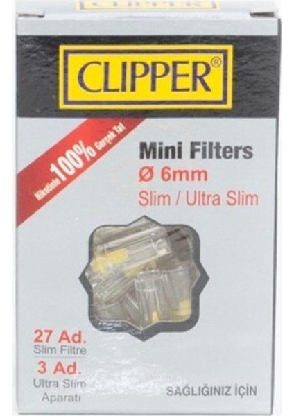 Slim Ağızlık Filtre 30'lu 12 Paket 360 Adet (Ürün Slender Sigaralara Uymaz)