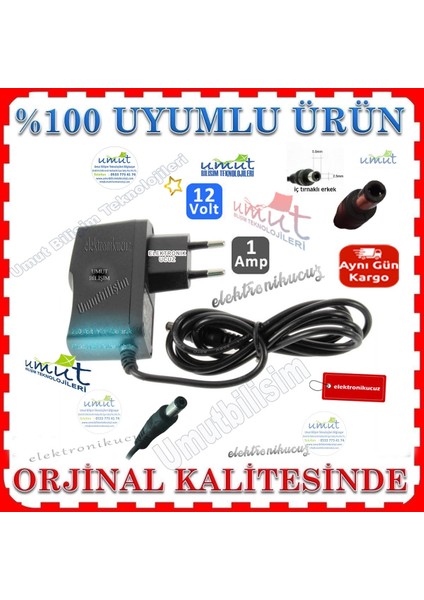 Umut Bilişim Hellobox 6 Uydu Alıcısı Adaptörü Hellobox 6 Uydu Tv Alıcısı Uyumlu Daptör 12V 1A