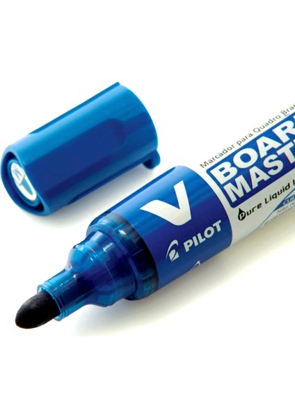 Pilot V Board Master Yuvarlak Uç Tahta Kalemi Mavi 5'li