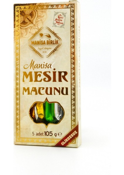 3 'lü Mesir Macunu Glikozsuz 3x5 Adet Çubuk 315 gr