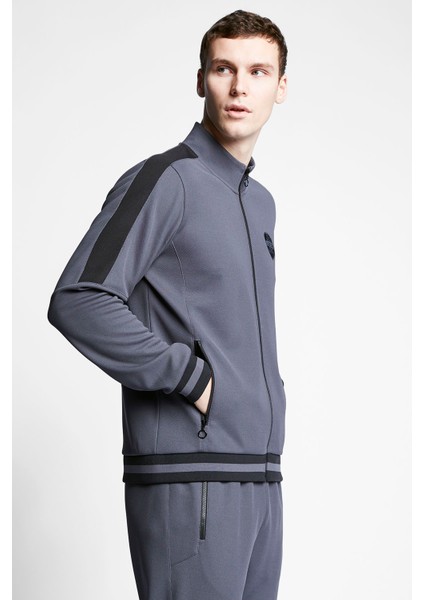 Antrasit Erkek Fermuarlı Sweatshirt 23B-1124 modelleri