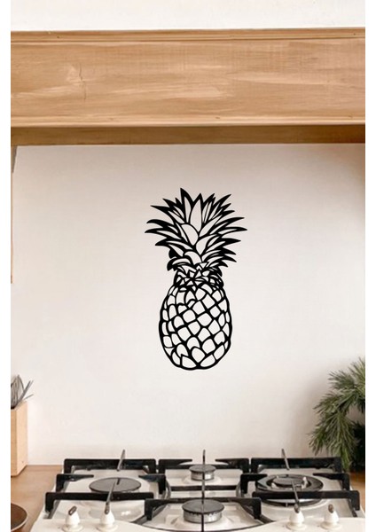 Ananas Ahşap Tablo Duvar Oda Ev Aksesuarı 27X50CM